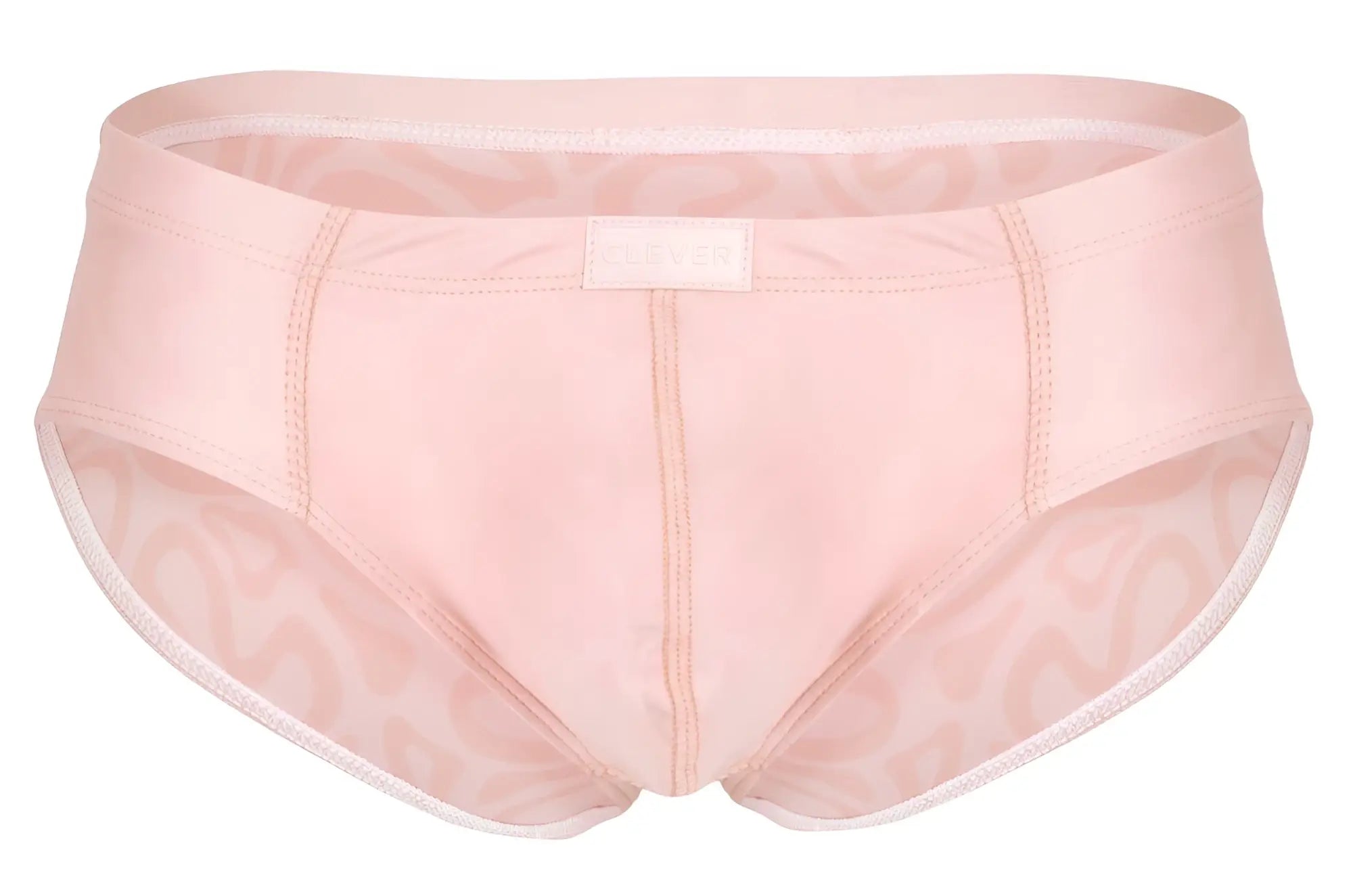Clever 1781 Maya briefs in soft pink sheer mesh with subtle pattern and elastic waistband for comfortable wear