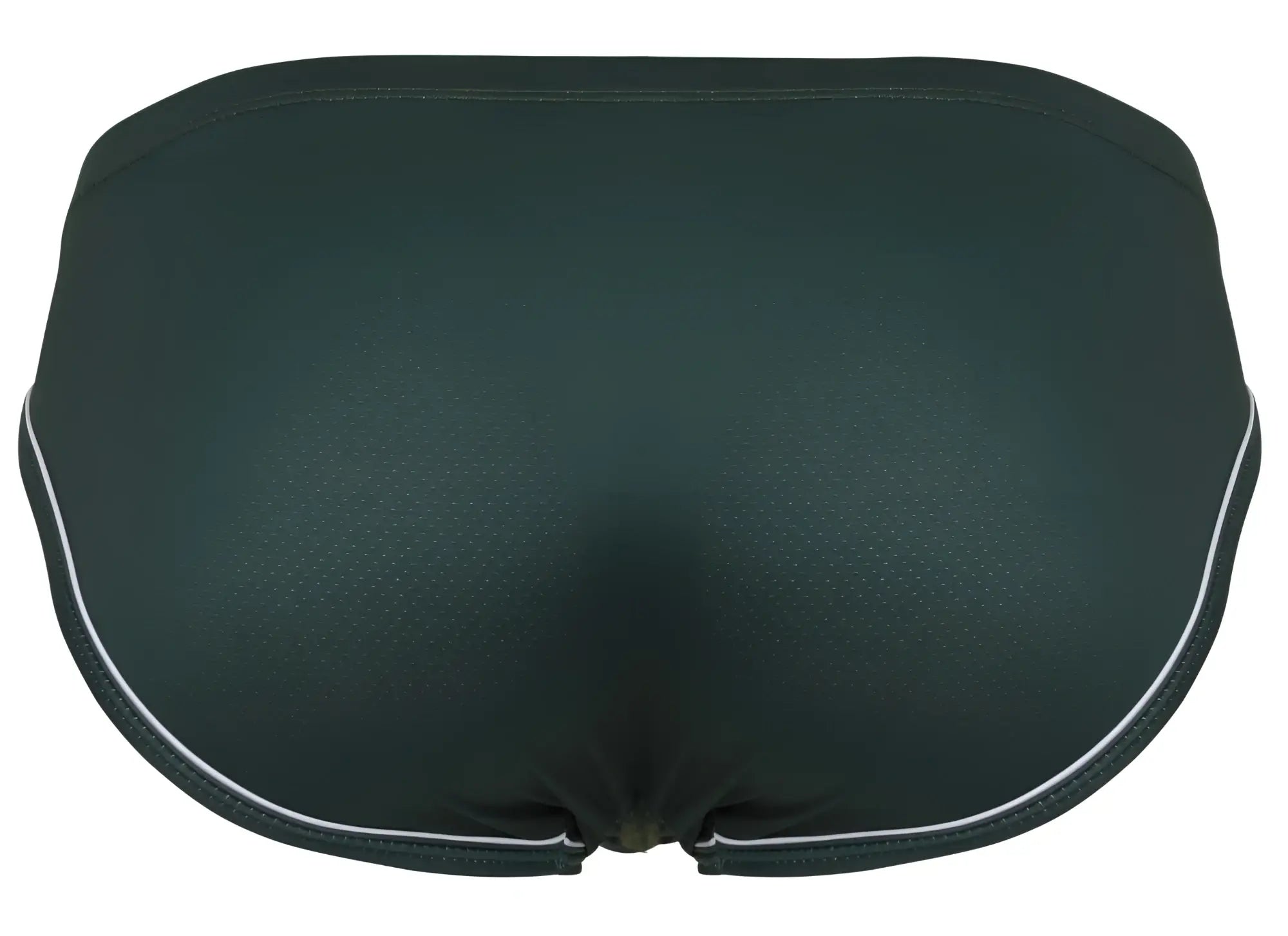 Black clever 1782 argovia briefs swim trunks with white trim dark green fabric designed for swimming and beachwear