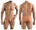 Coral-colored clever 1782 argovia briefs with seamless minimalist design and subtle waistband stitching
