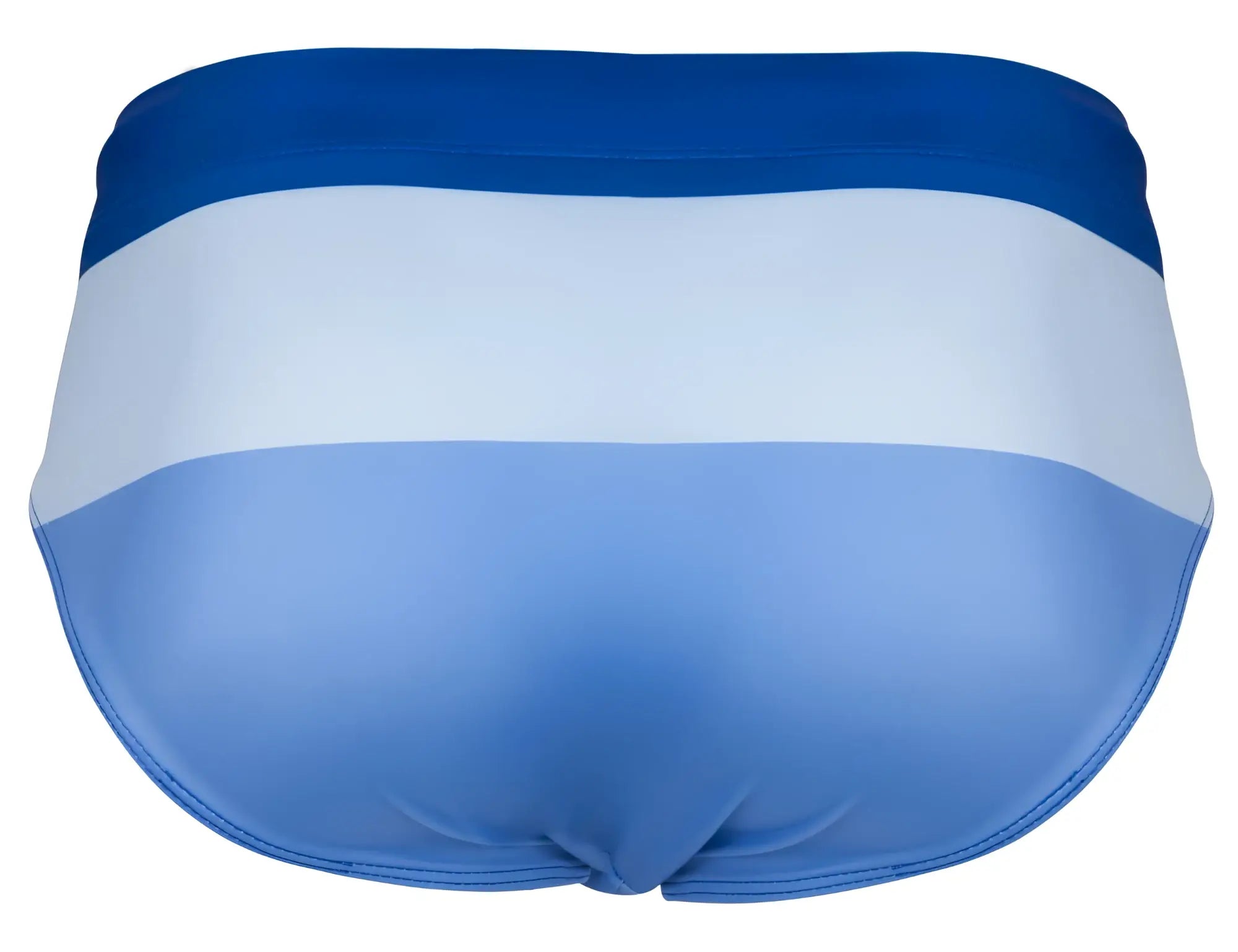 Clever 1802 wave swim briefs in blue with white stripes feature smooth stretchy fabric for comfortable swimwear