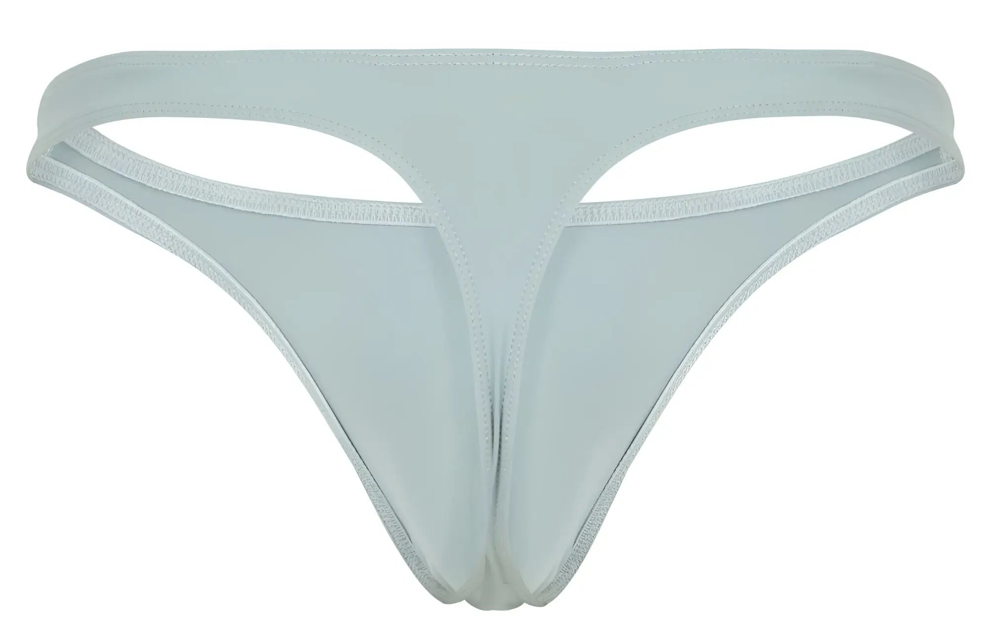 Light blue clever 1830 desirable thong made of smooth stretch fabric with thin waistband and cutout design