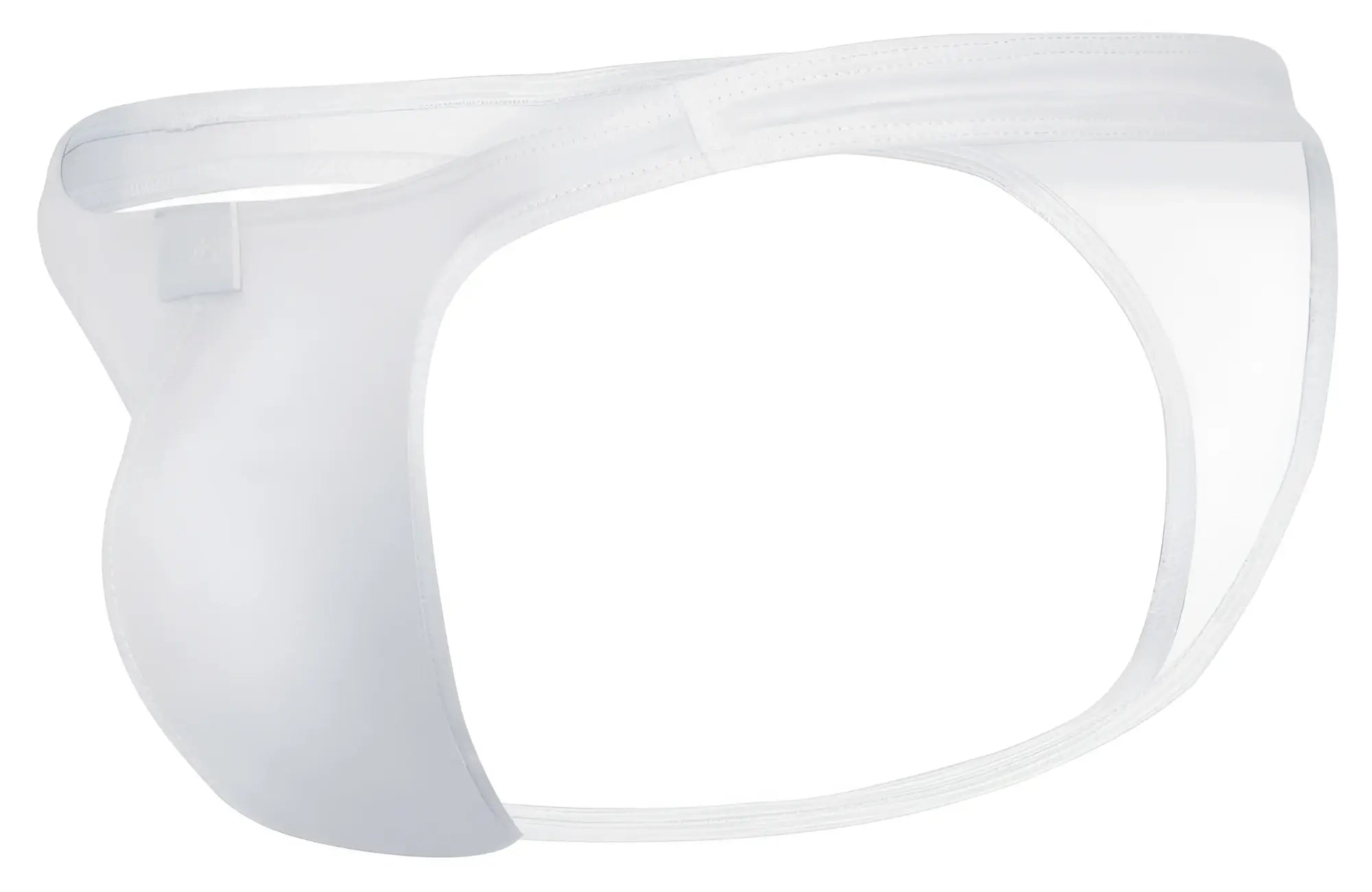 White clever 1830 desirable thongs sheer mesh briefs with smooth form fitting design front view