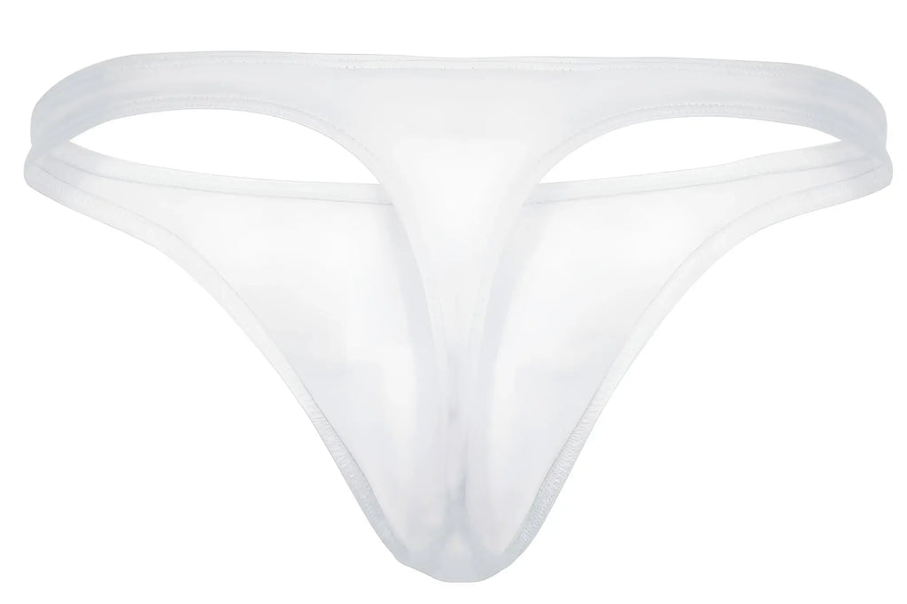 Transparent white mesh thong clever 1830 desirable thongs showing front side with breathable fabric design