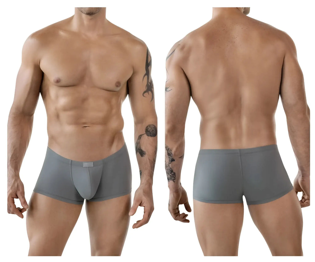 Gray clever 1842 buenavista trunks men’s briefs with contoured design and front rectangular tab