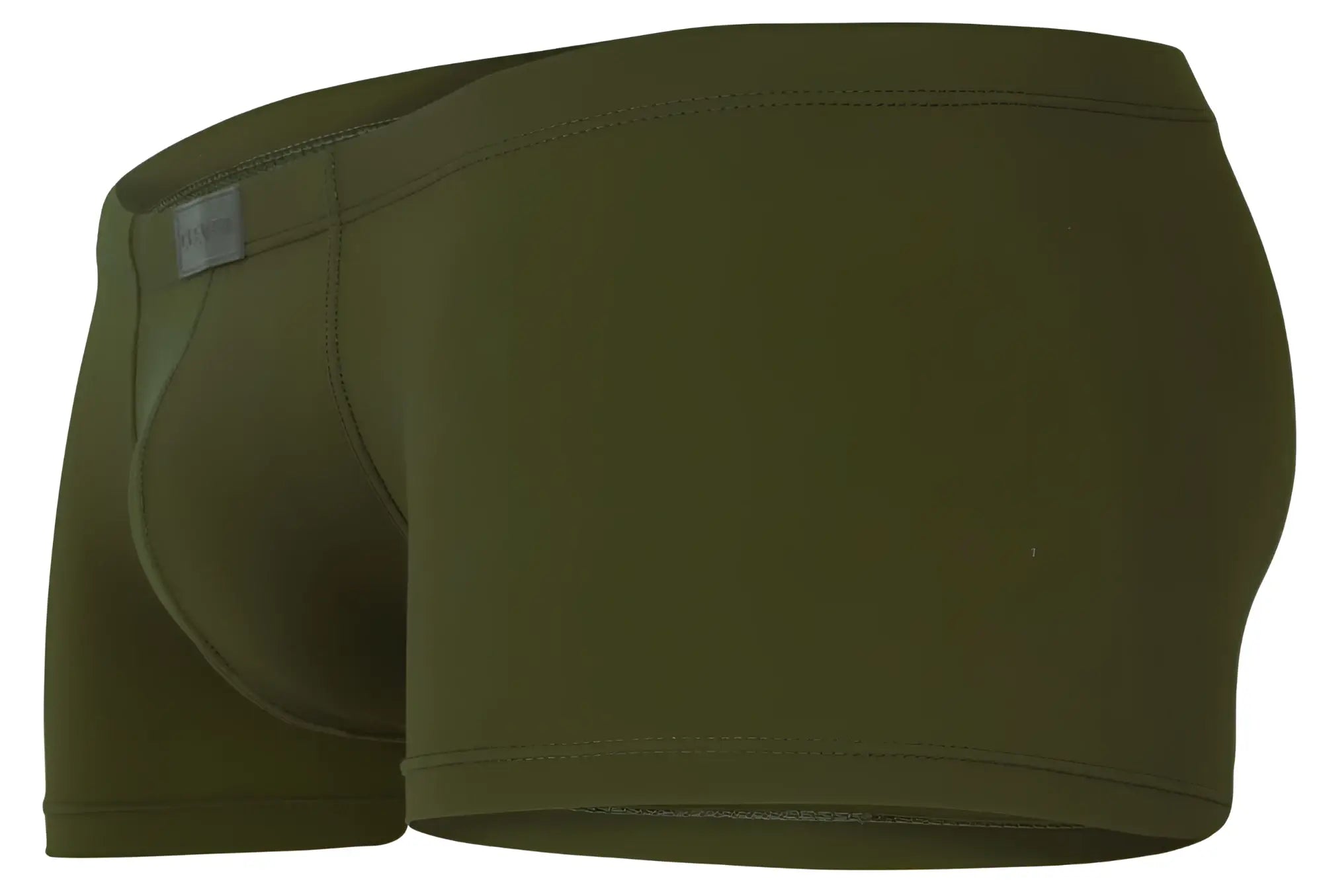 Olive green clever 1842 buenavista trunks men’s boxer briefs with smooth stretchy fabric and subtle waistband tag