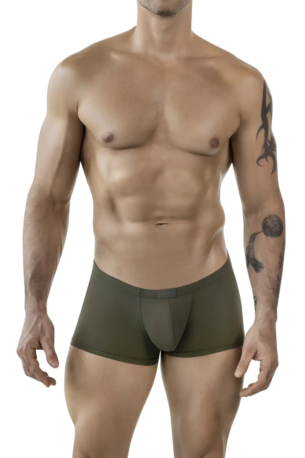 Olive green clever 1842 buenavista contoured men’s briefs with elastic waistband for comfortable support