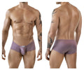 Purple textured clever 1844 aura men’s briefs with central pouch and brand logo on waistband in brown color