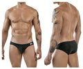 Clever 1853 laberin bikini briefs in black with subtle geometric pattern and white brand tag on waistband