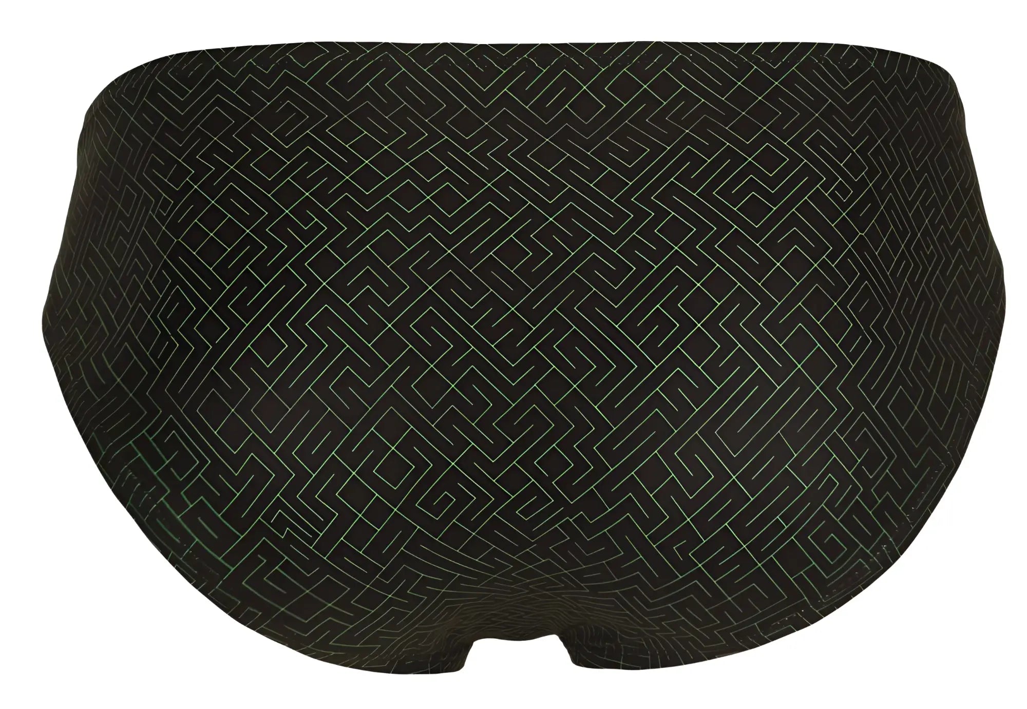 Black swim trunks clever 1853 laberin bikini color black with subtle light gray geometric maze pattern