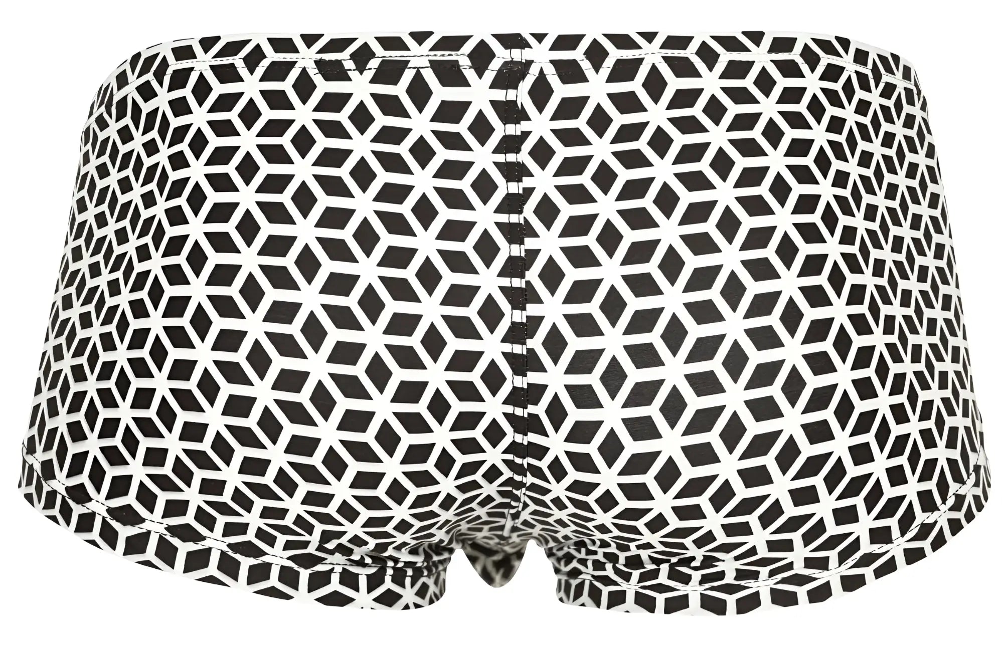 Clever 1856 cuadricula trunks in white feature black and white geometric patterns for stylish swimwear use