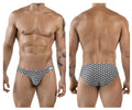Men’s swim trunks clever 1857 cuadricula bikini in black and white geometric pattern perfect for beachwear