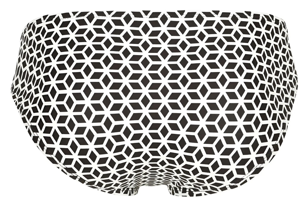 Clever 1857 cuadricula bikini color white black and white geometric patterned swim trunks for beachwear