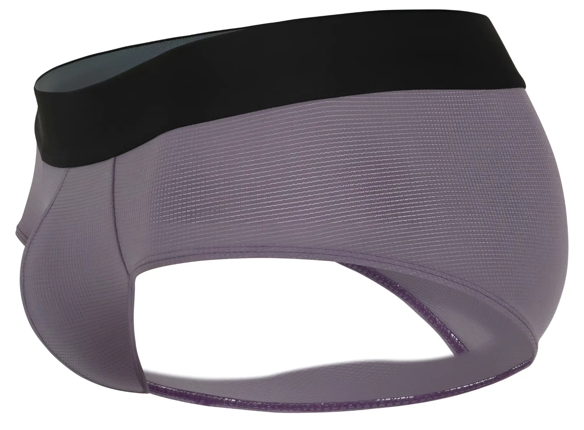 Clever 1862 oneal briefs in lilac with gray and black ribbed athletic fabric and elastic waistband for support