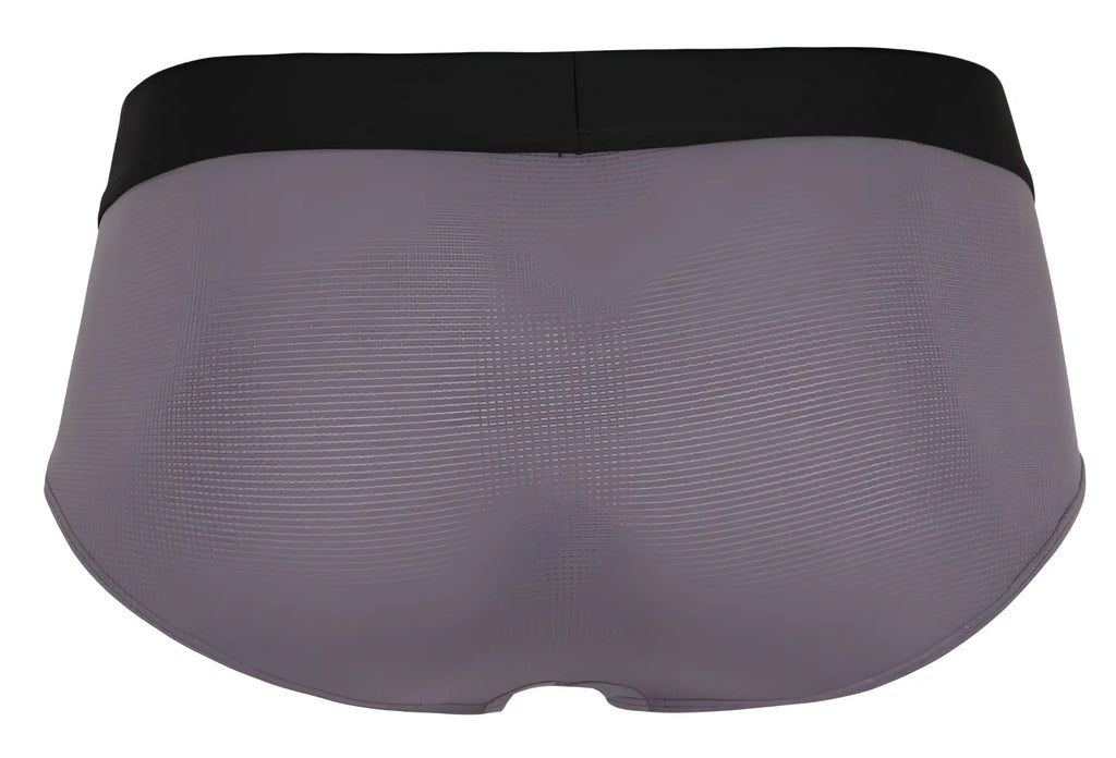 Clever 1862 Oneal briefs in lilac with gray textured fabric and black elastic waistband for comfortable wear
