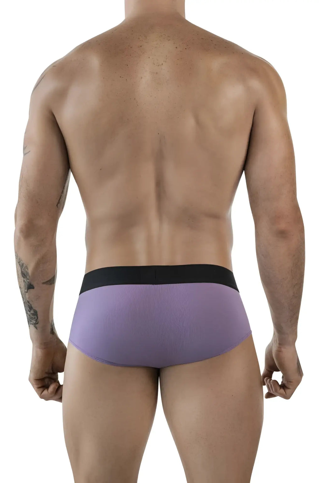 Purple ribbed clever 1862 oneal briefs with black waistband in lilac color for comfortable everyday wear