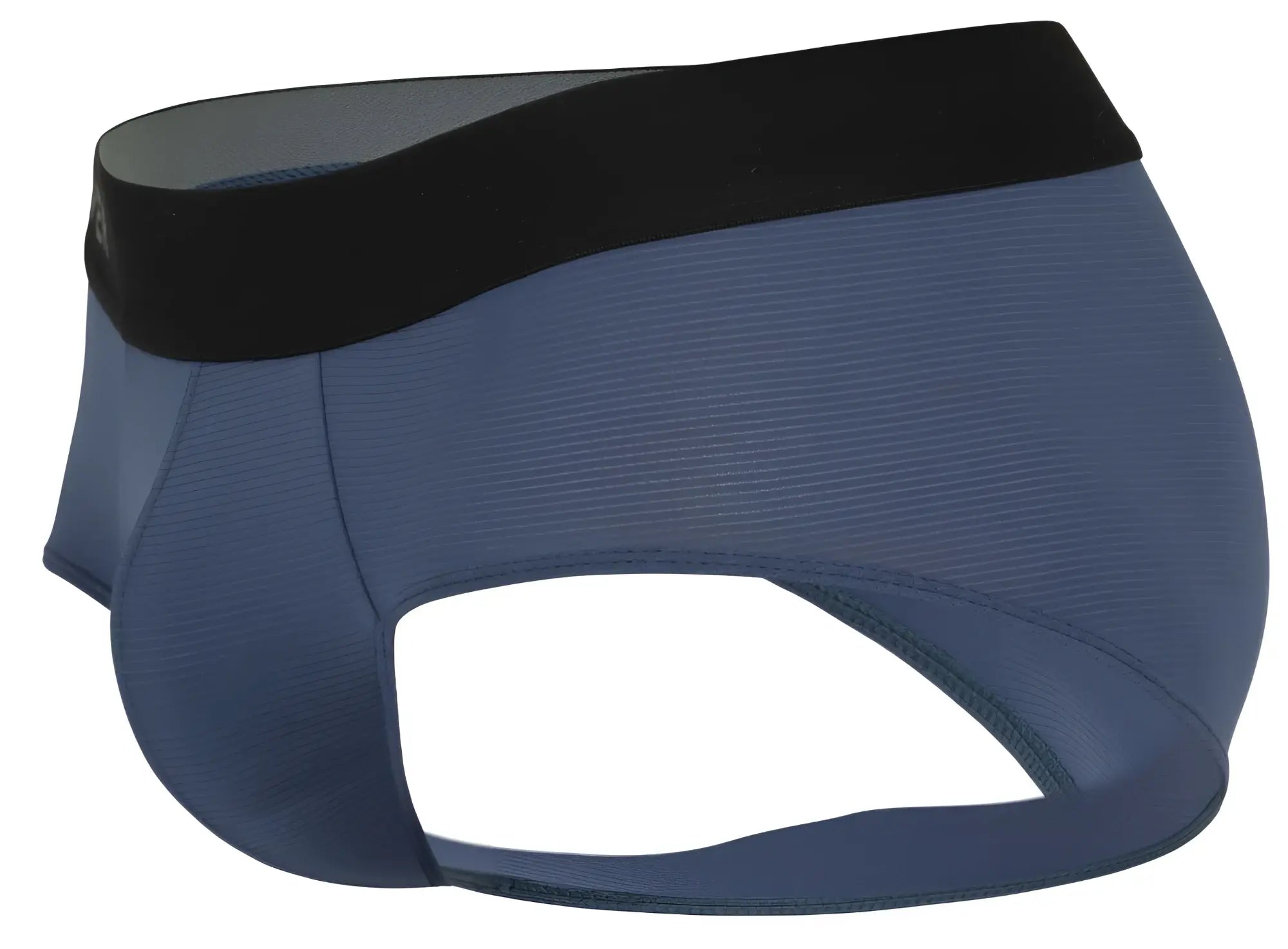 Navy blue Clever 1862 Oneal athletic briefs with black elastic waistband and ribbed texture in petrol blue color