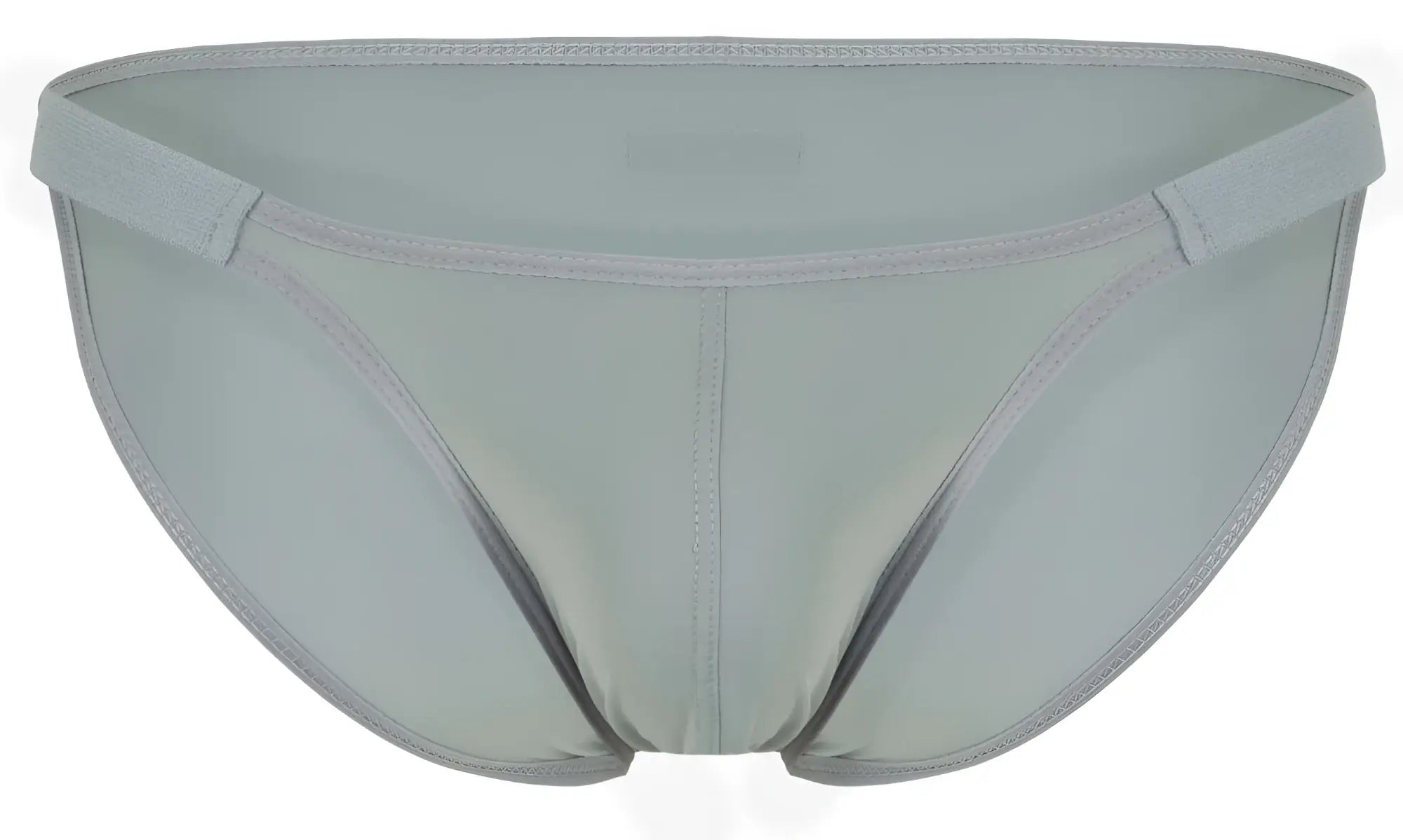 Clever 1865 oomph bikini briefs in light gray with smooth stretchy fabric and subtle edge stitching