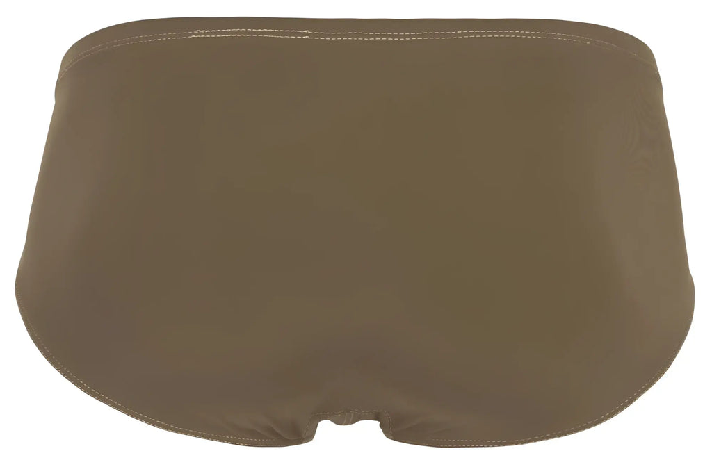 Clever 1870 audaz bikini briefs in brown with seamless design smooth fabric and subtle waistband stitching
