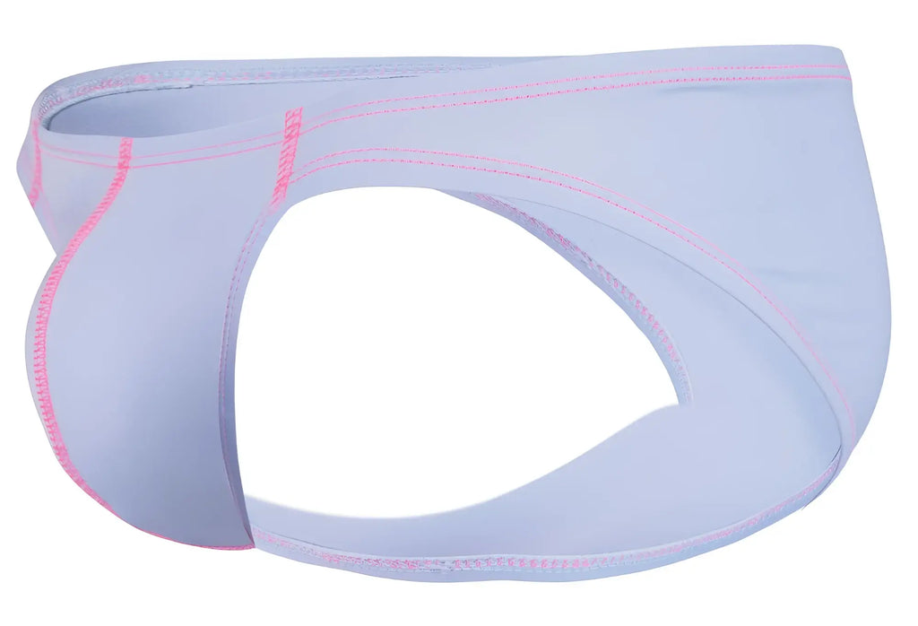 Clever 2005 raices light blue athletic briefs with pink stitching highlighting seam details for active wear