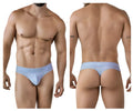 Light blue cotton briefs with clever branding on the waistband from clever 2008 raw thongs collection