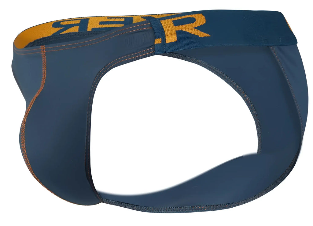 Navy blue and gold clever 2009 earthskin bikini briefs in petrol green with snug fit design
