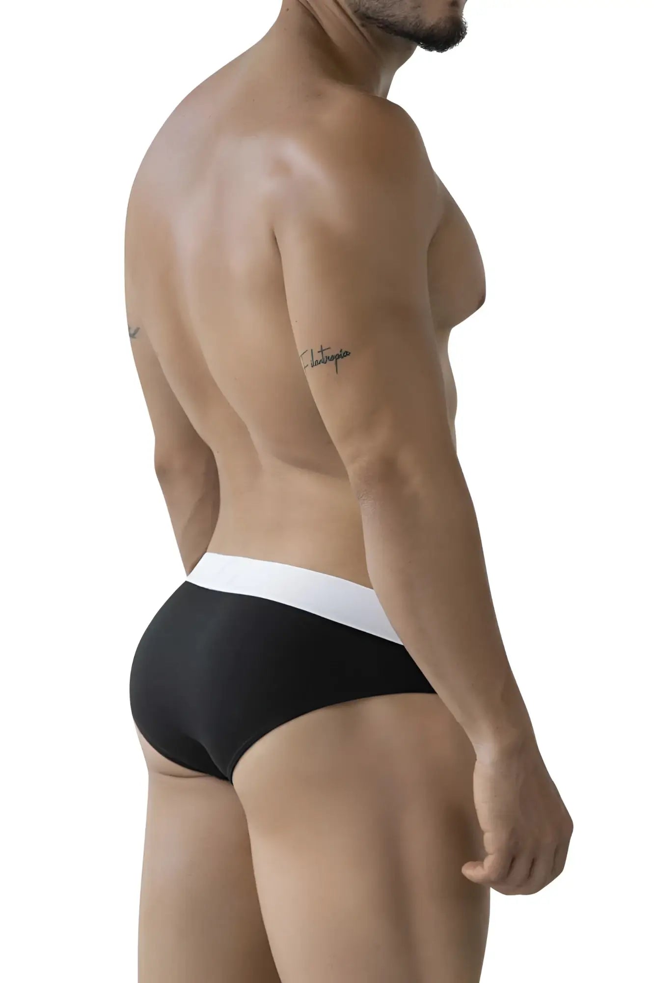 Black clever 2012 origen briefs with contrasting white waistband made from soft breathable fabric for everyday comfort
