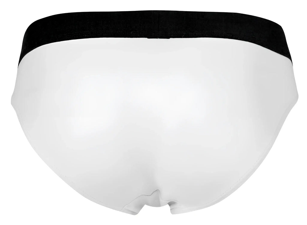White clever 2012 origen briefs with black elastic waistband made from comfortable breathable fabric