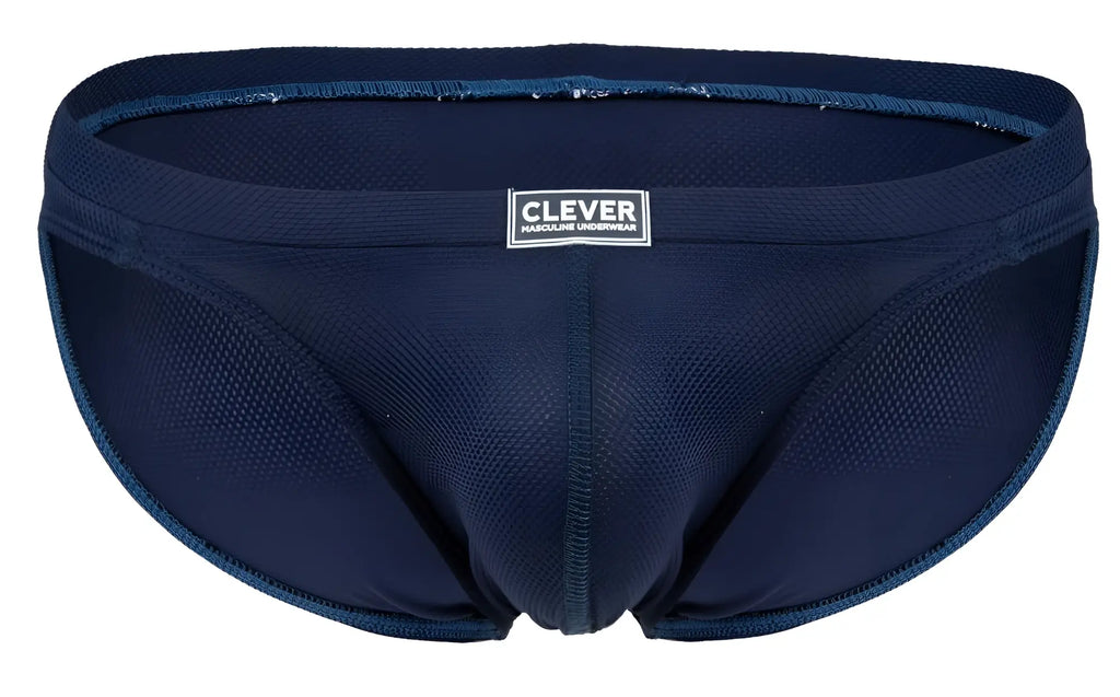Navy blue mesh clever 2014 reto briefs with white waistband label male line underwear for comfortable wear