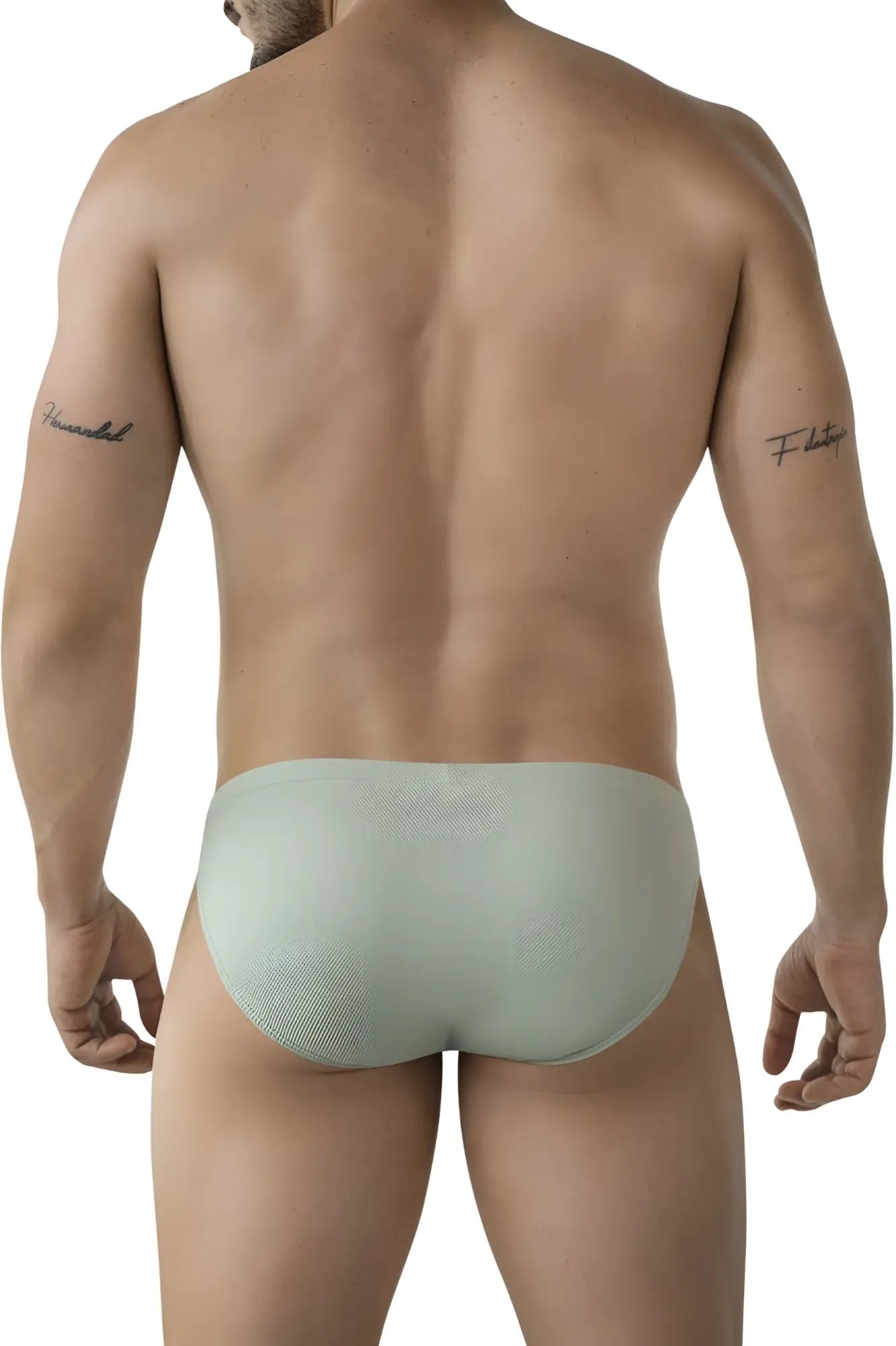 Light green textured briefs from clever 2014 reto briefs collection made of soft breathable fabric