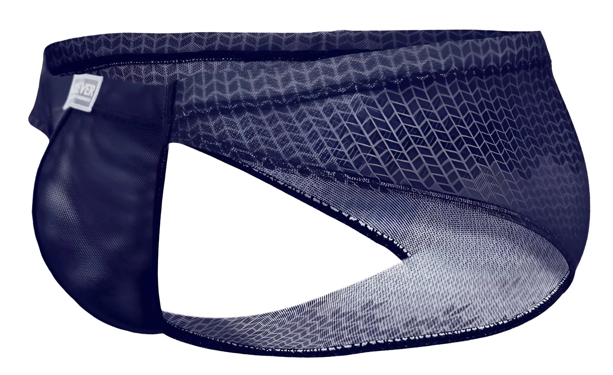 Dark blue clever 2016 mosaico briefs in mesh with subtle geometric pattern and reinforced stitching along edges