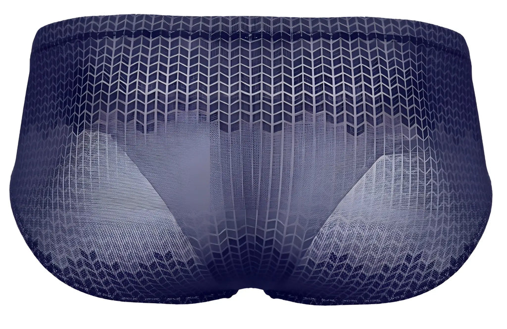 Navy blue mesh briefs with a subtle geometric pattern clever 2016 mosaico briefs color dark blue