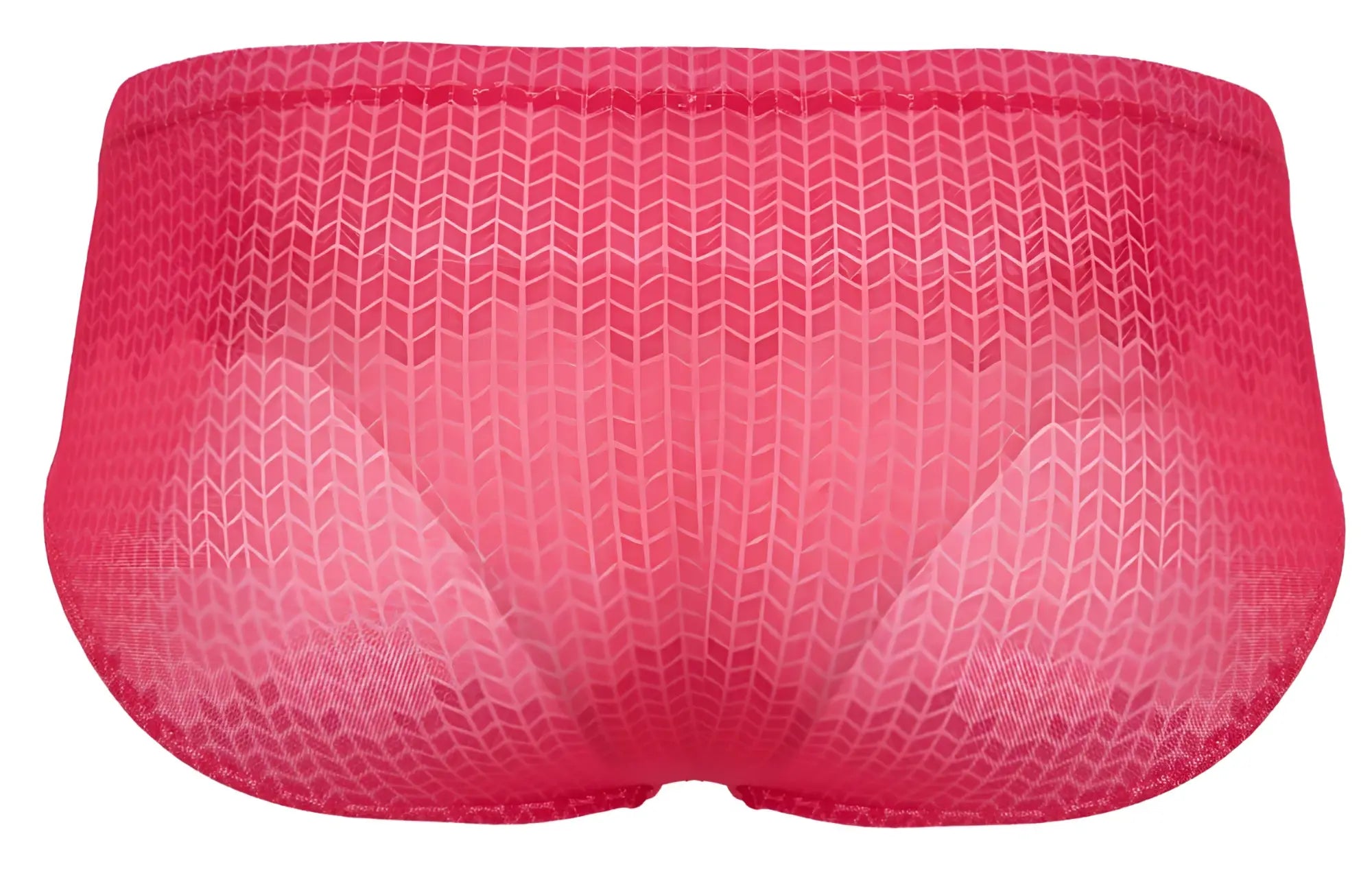 Pink mesh briefs with a subtle geometric pattern in clever 2016 mosaico briefs color red