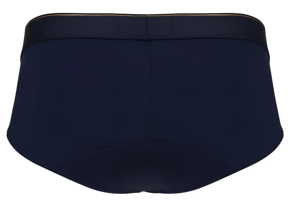 Navy blue Clever 2028 Valladolid briefs with black waistband and subtle gold trim along top edge for comfortable wear