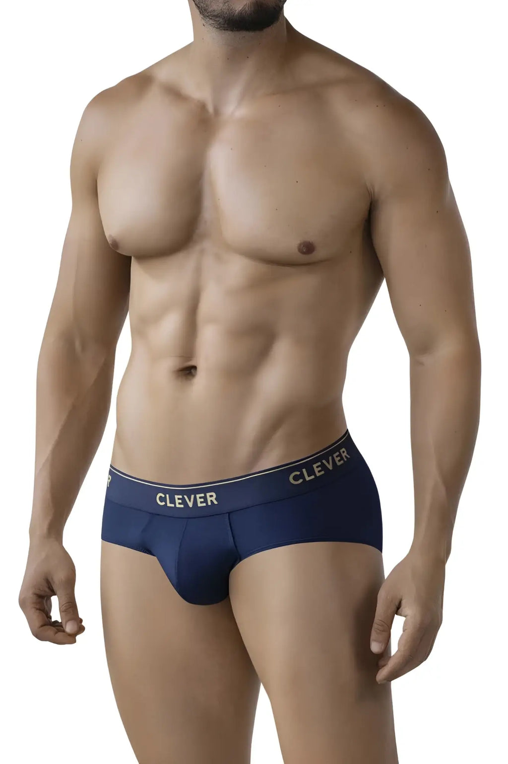 Navy blue clever 2028 Valladolid briefs with a white logo waistband made of soft breathable fabric for everyday wear