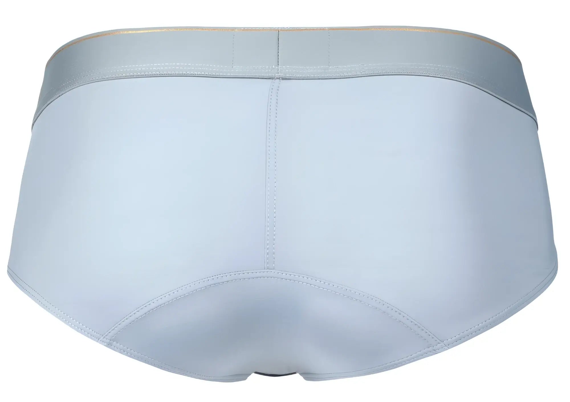 Clever 2028 Valladolid briefs gray with light blue waistband smooth fabric and clean stitching front view