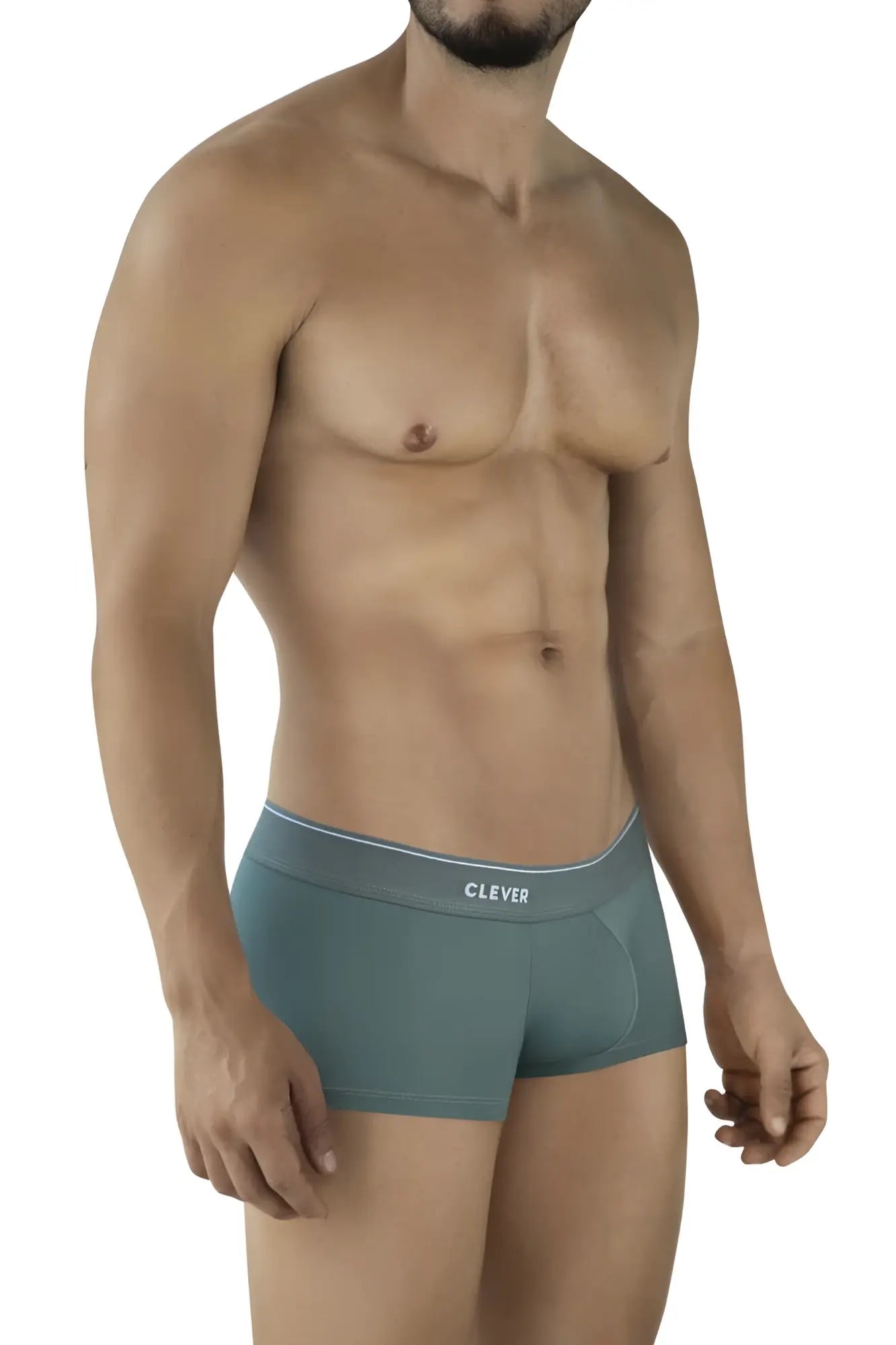 Teal clever 2042 mendoza trunks snug-fitting boxer briefs with white elastic waistband for comfortable wear