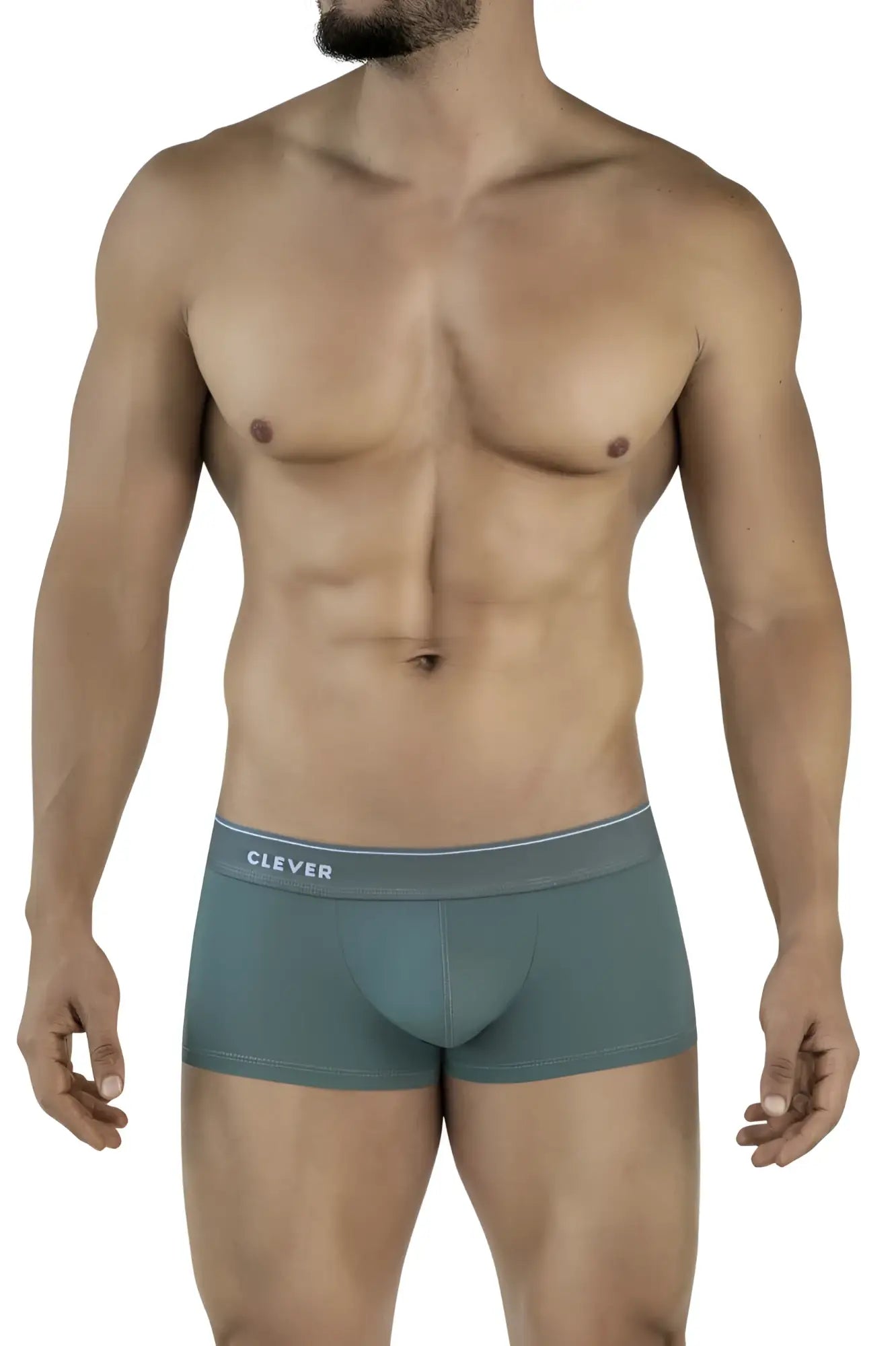 Teal clever 2042 Mendoza trunks with white waistband form-fitting boxer briefs for comfortable everyday wear