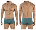 Teal clever 2042 Mendoza trunks with white waistband and black brand name lettering in breathable fabric