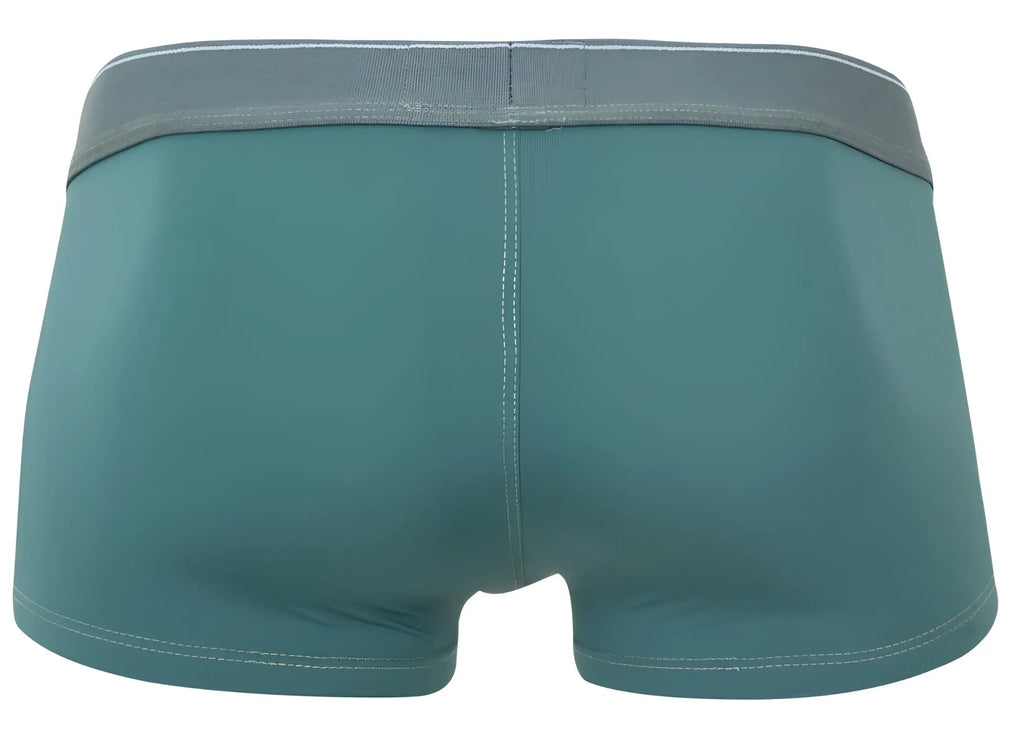 Teal color clever 2042 mendoza trunks briefs with contrasting gray waistband for comfortable daily wear