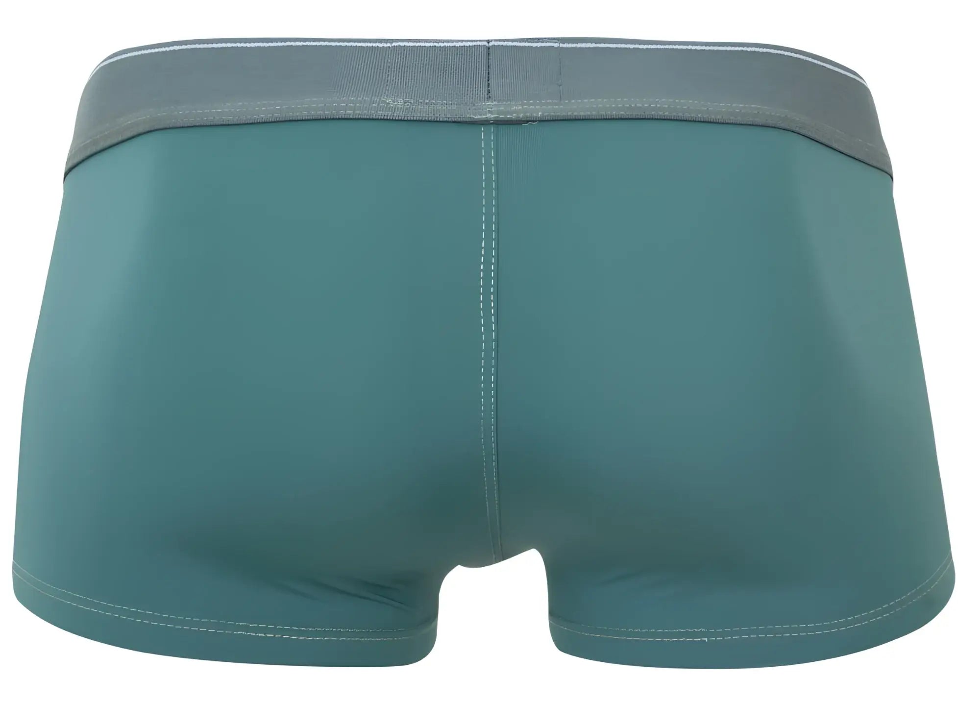 Teal color clever 2042 mendoza trunks briefs with contrasting gray waistband for comfortable daily wear