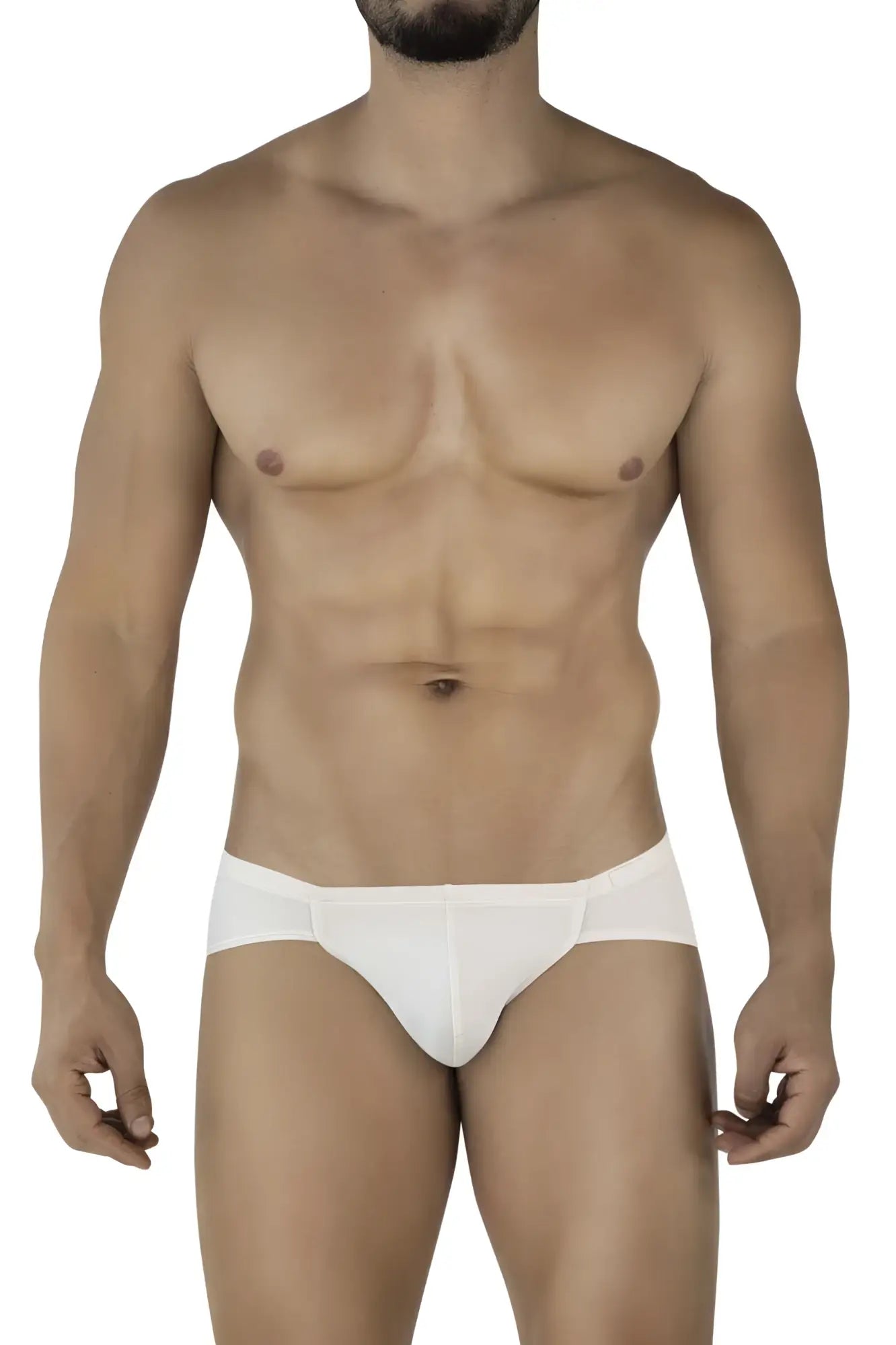 Beige clever 2043 mendoza briefs with smooth form-fitting design in white fabric for comfortable wear