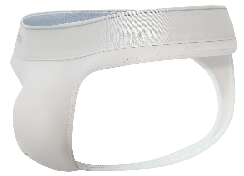 Beige clever 2044 mendoza thongs with smooth seamless design and light gray cotton lining visible from the back