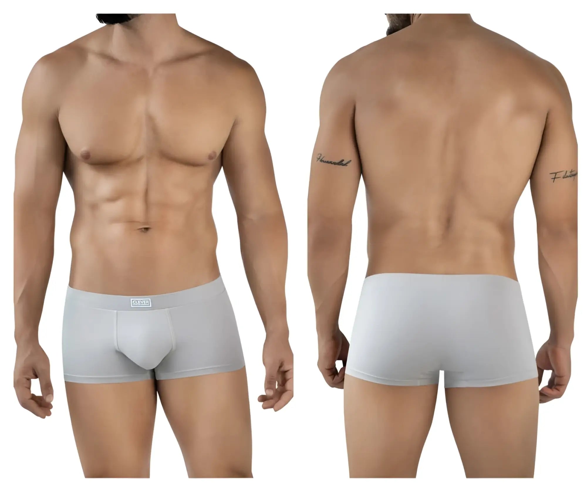 Light gray clever 2047 cordoba trunks with subtle elastic waistband and small brand tag at front