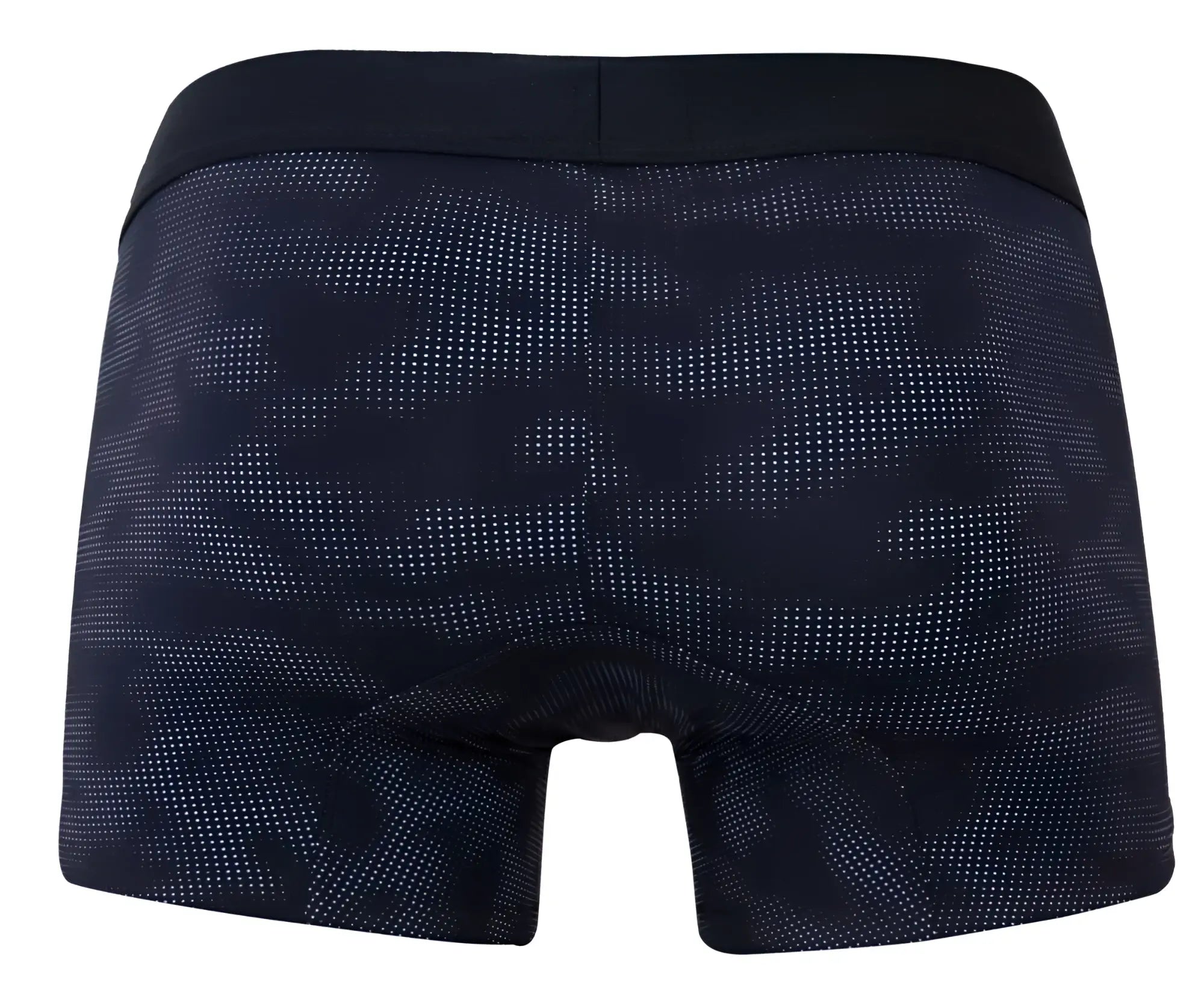 Black clever 2052 militar trunks boxer briefs with dotted camouflage pattern and solid black waistband