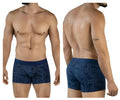 Navy blue Clever 2054 trunks with subtle white geometric pattern designed for comfortable everyday wear