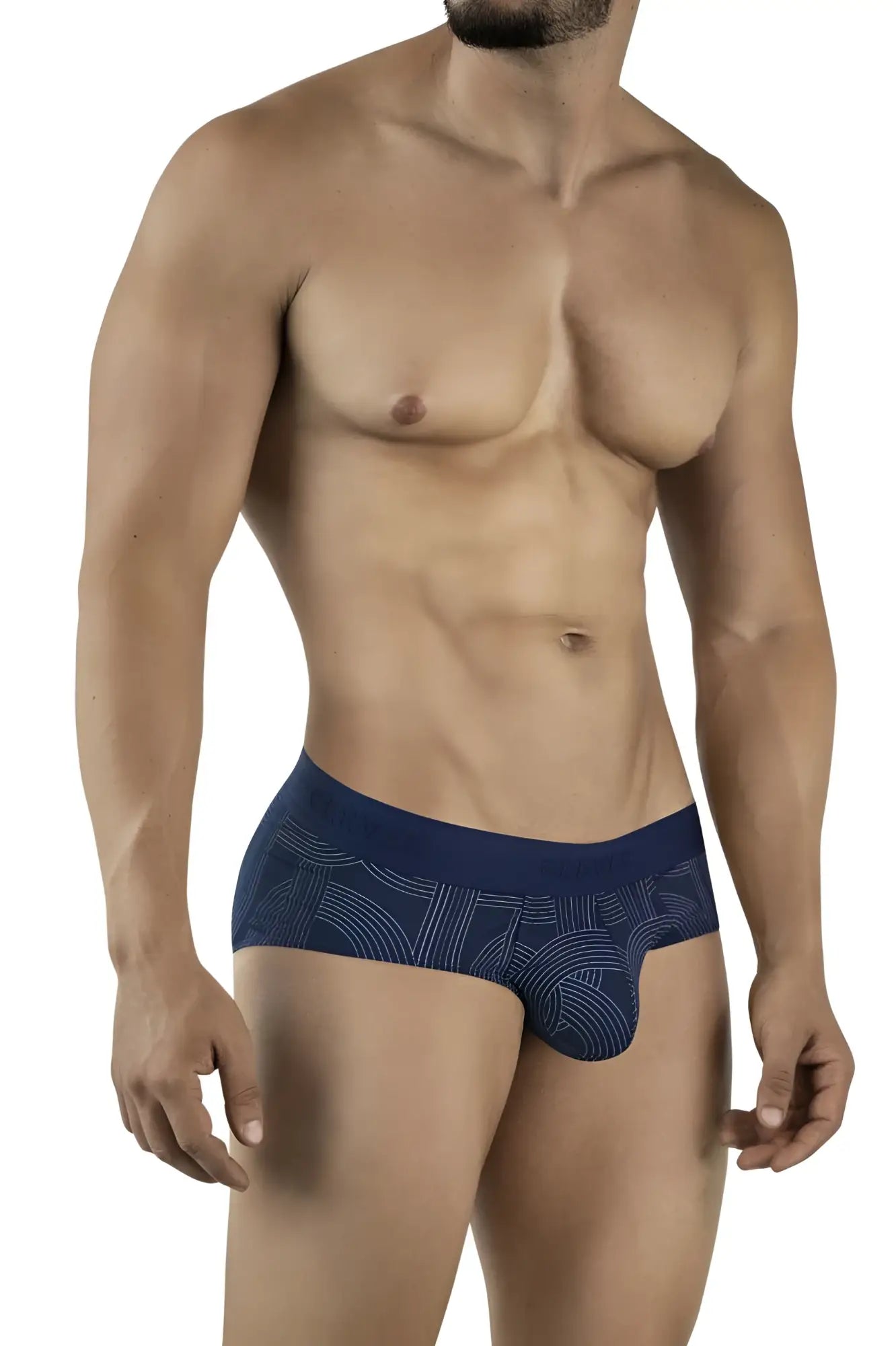 Navy briefs Clever 2055 in dark blue with subtle lighter blue geometric pattern for comfortable everyday wear