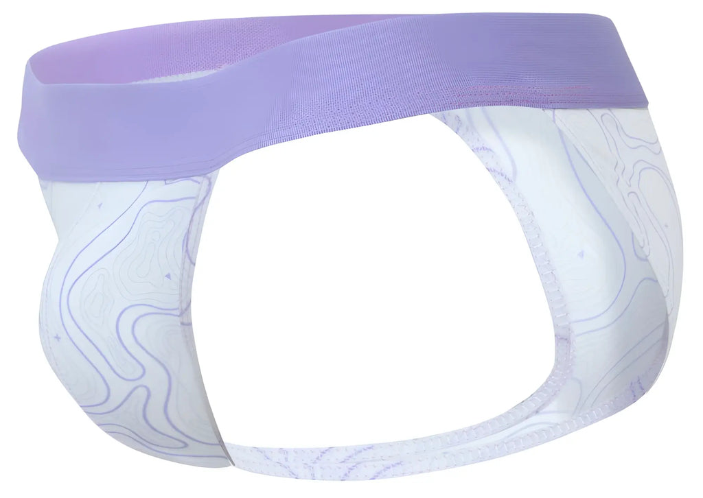 Purple and white patterned men’s briefs clever 2057 maze bikini color lilac with soft stretchy fabric waistband