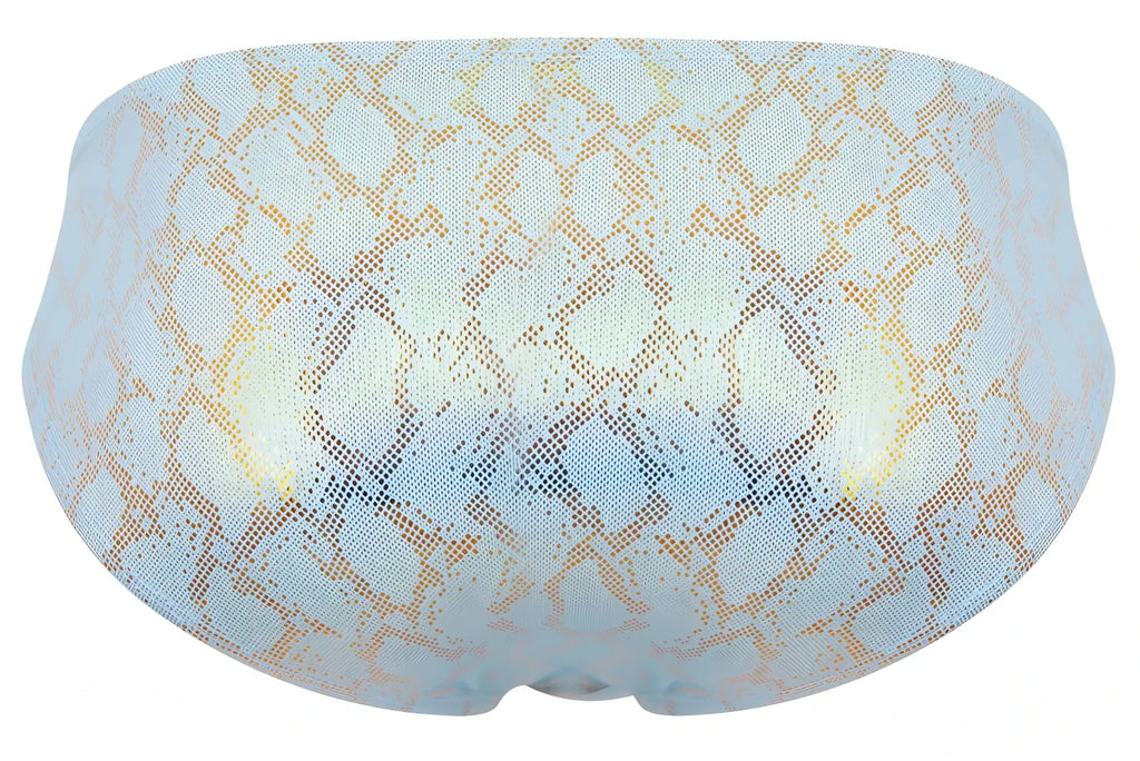 Clever 2062 diamond briefs in blue light blue and gold snakeskin patterned mesh swim trunks for swimming and beachwear