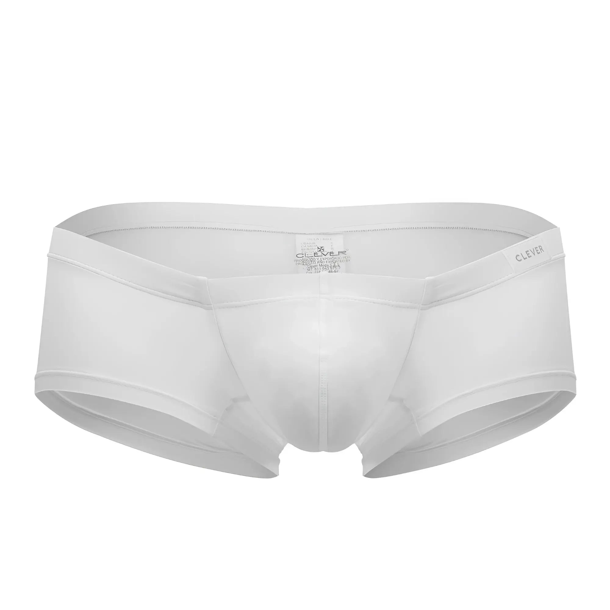 White clever 229924 2pk briefs with smooth seamless design and elastic waistband for comfortable daily wear