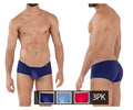 Navy blue clever 229929 mens briefs with smooth form fitting design and subtle brand logo on waistband